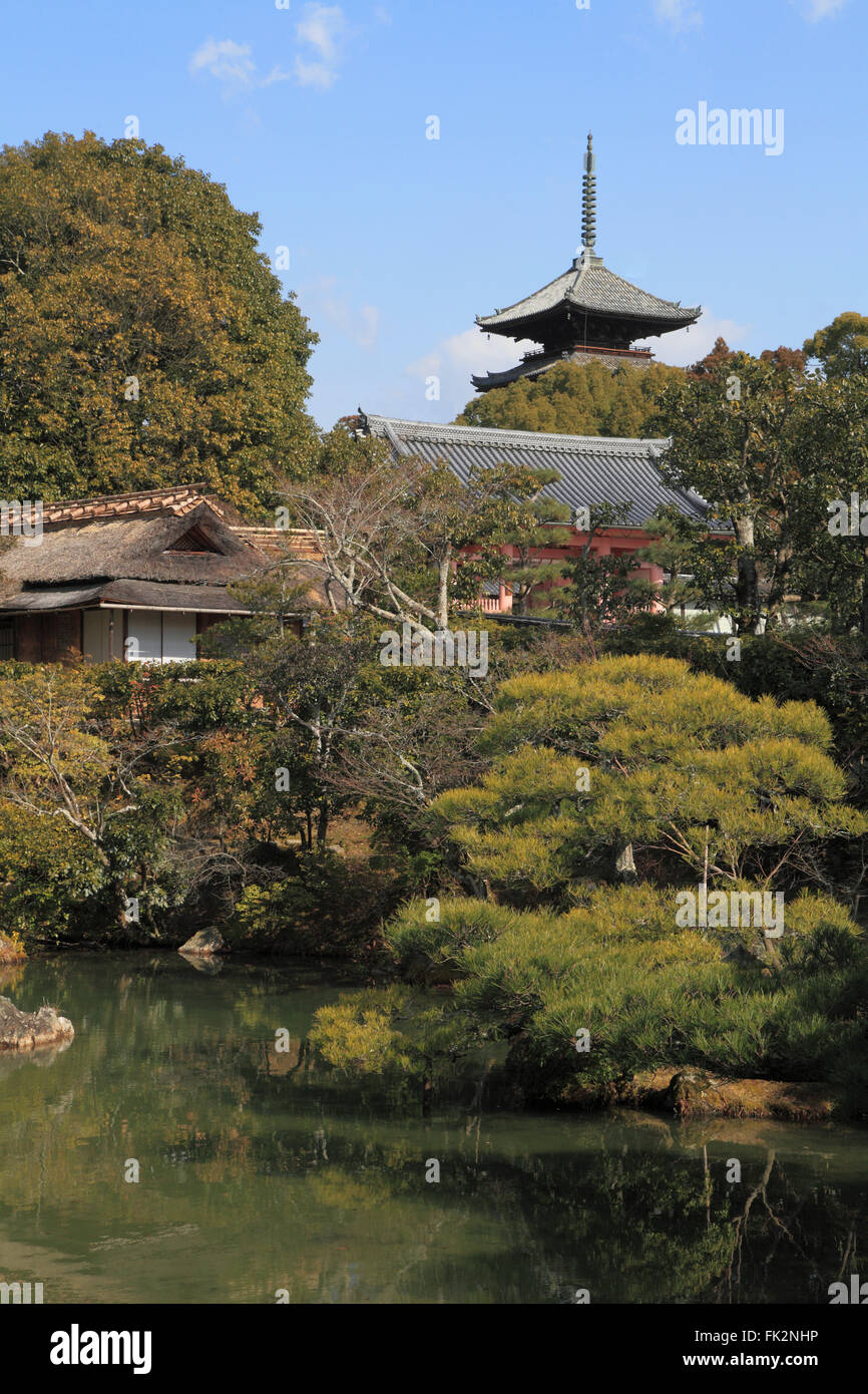 Giappone, Kyoto, Ninna-ji, giardino, Foto Stock