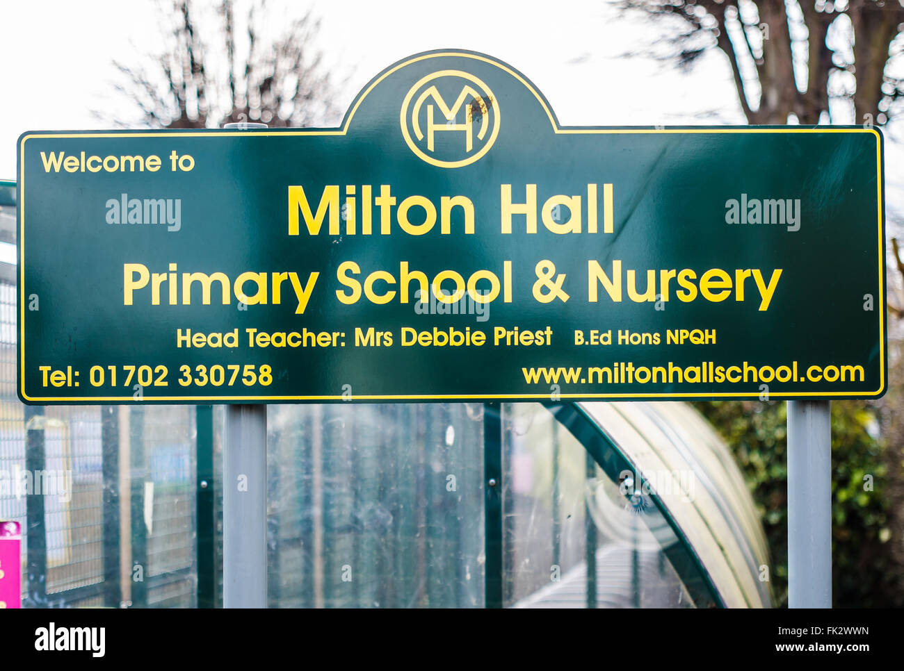 Milton Hall Primary School a Westcliff-on-Sea, appena fuori Southend, Essex, Regno Unito Foto Stock