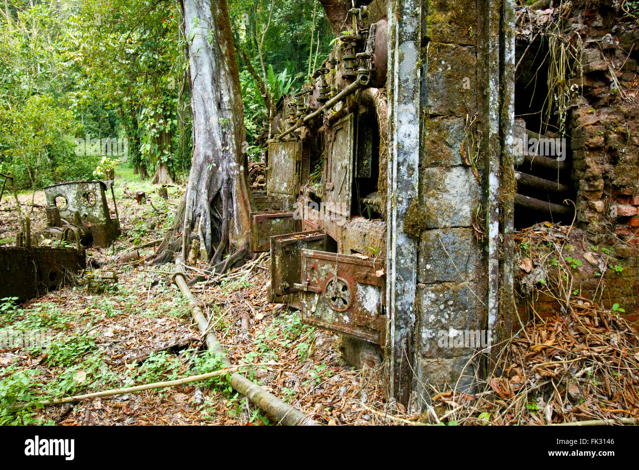 I vecchi macchinari a Cana nel Parco Nazionale del Darién, provincia di Darien, Repubblica di Panama. Foto Stock