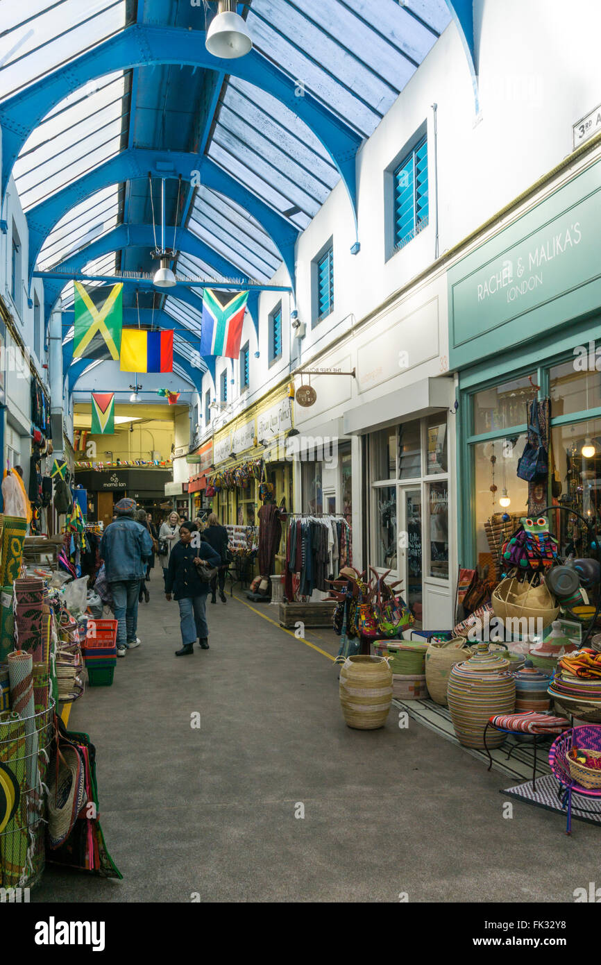 Brixton Village market nel sud di Londra. Foto Stock