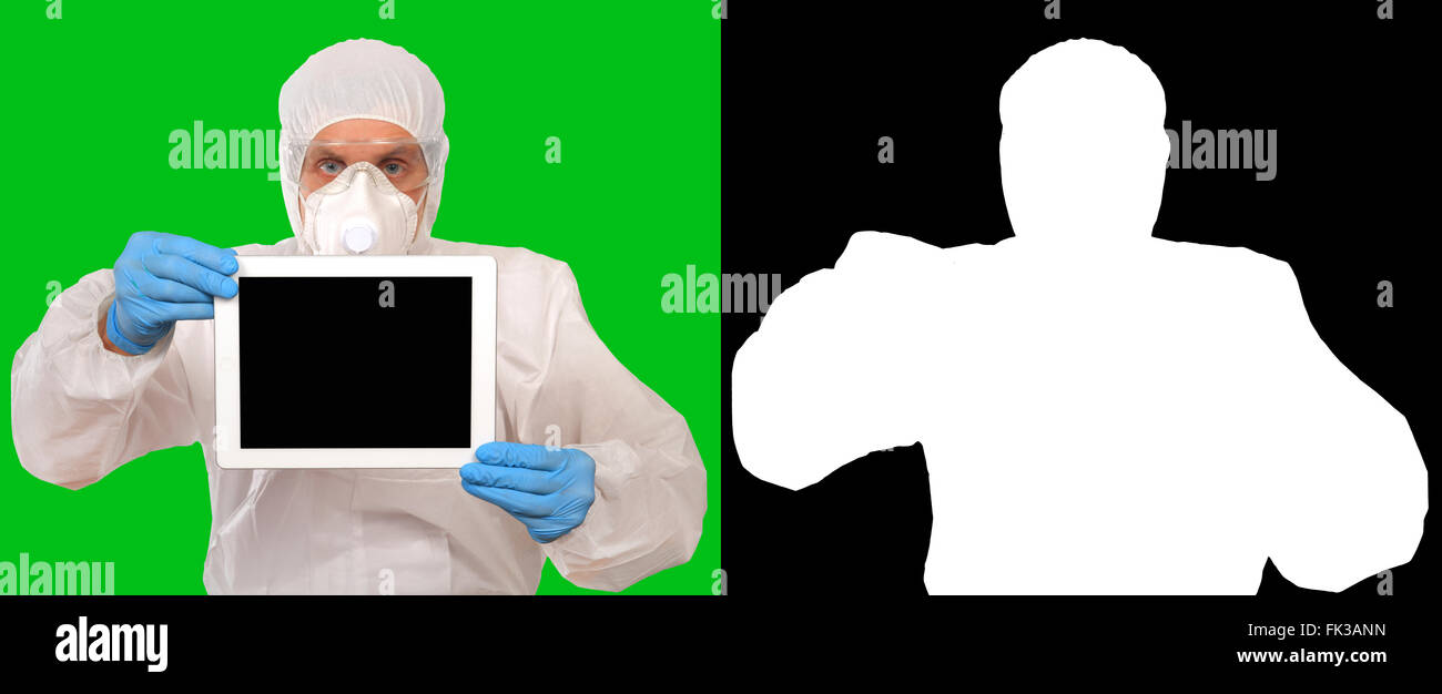 Ricercatore medico mostra Tablet Foto Stock