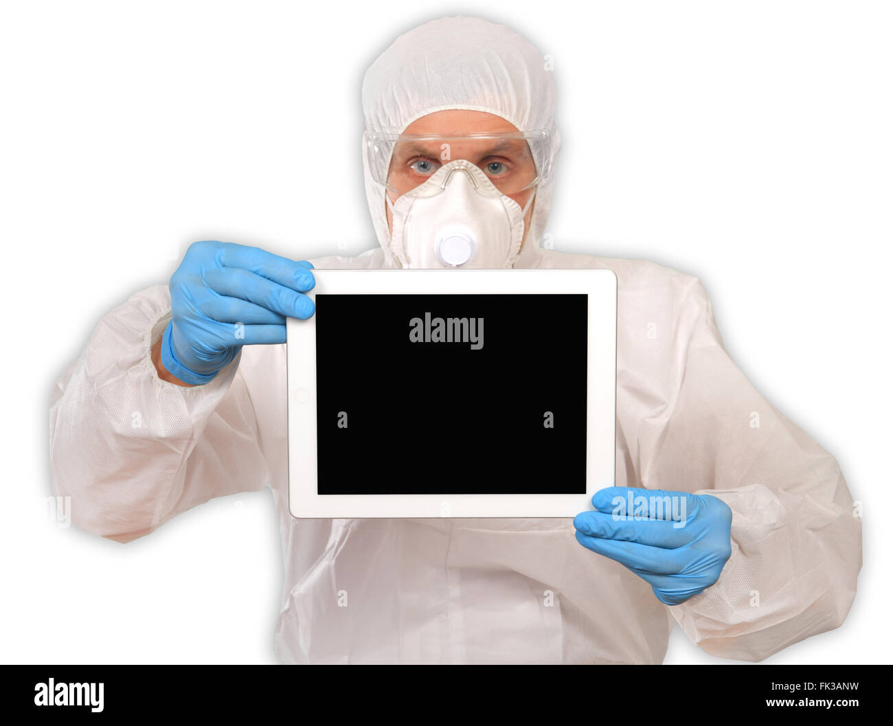 Ricercatore medico mostra Tablet Foto Stock