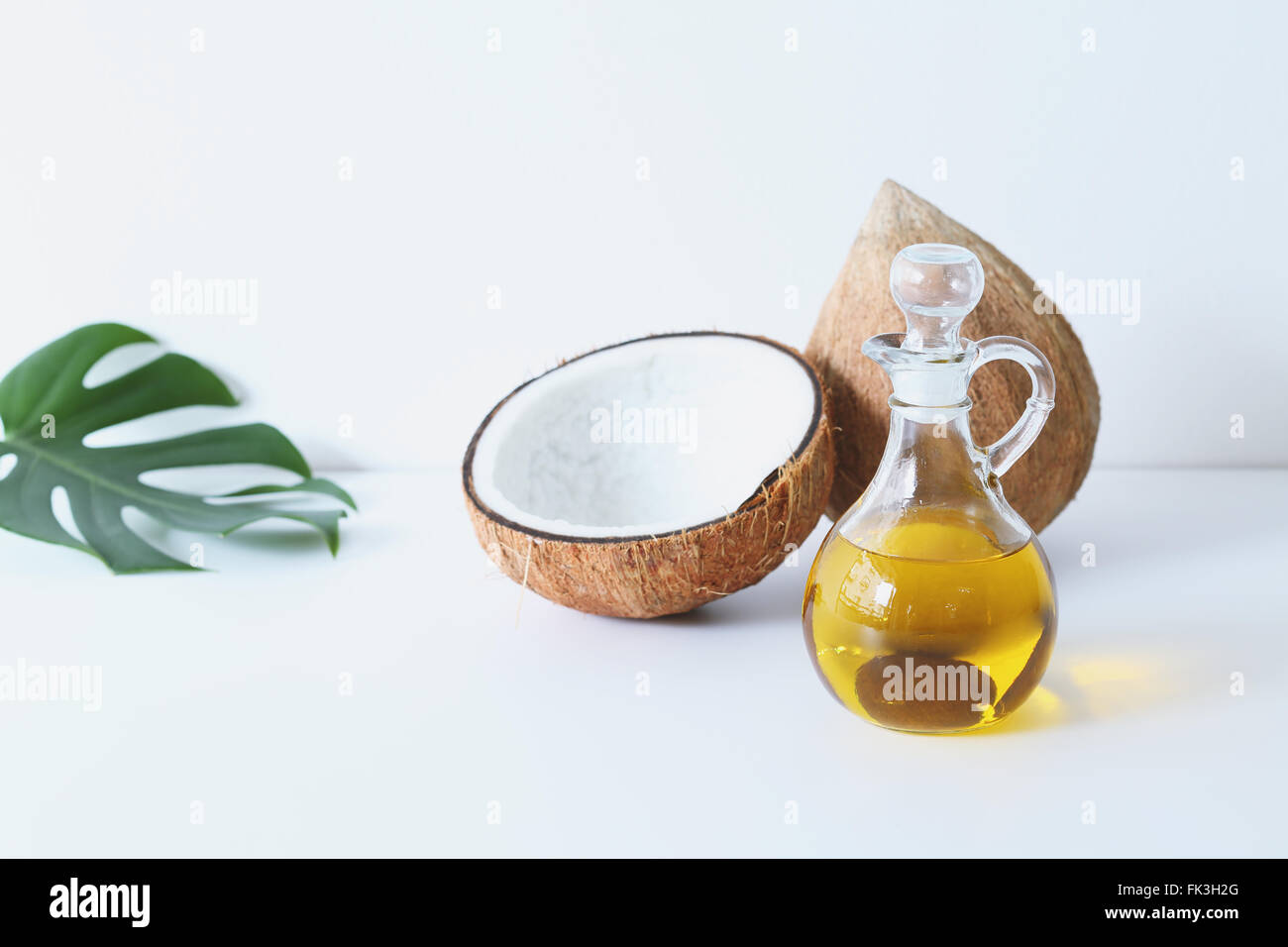 Olio di noci di cocco Foto Stock