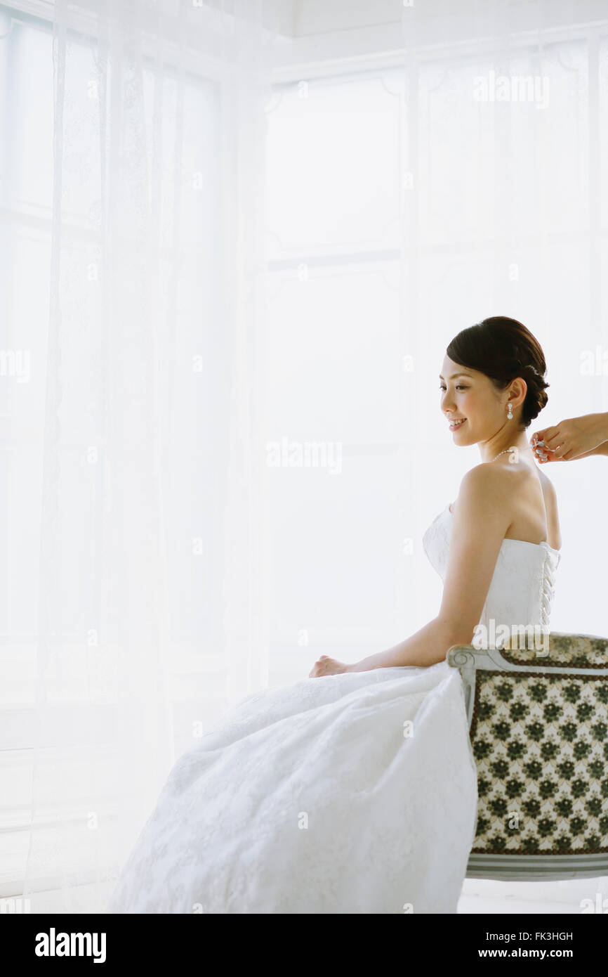 Attraente sposa giapponese Foto Stock