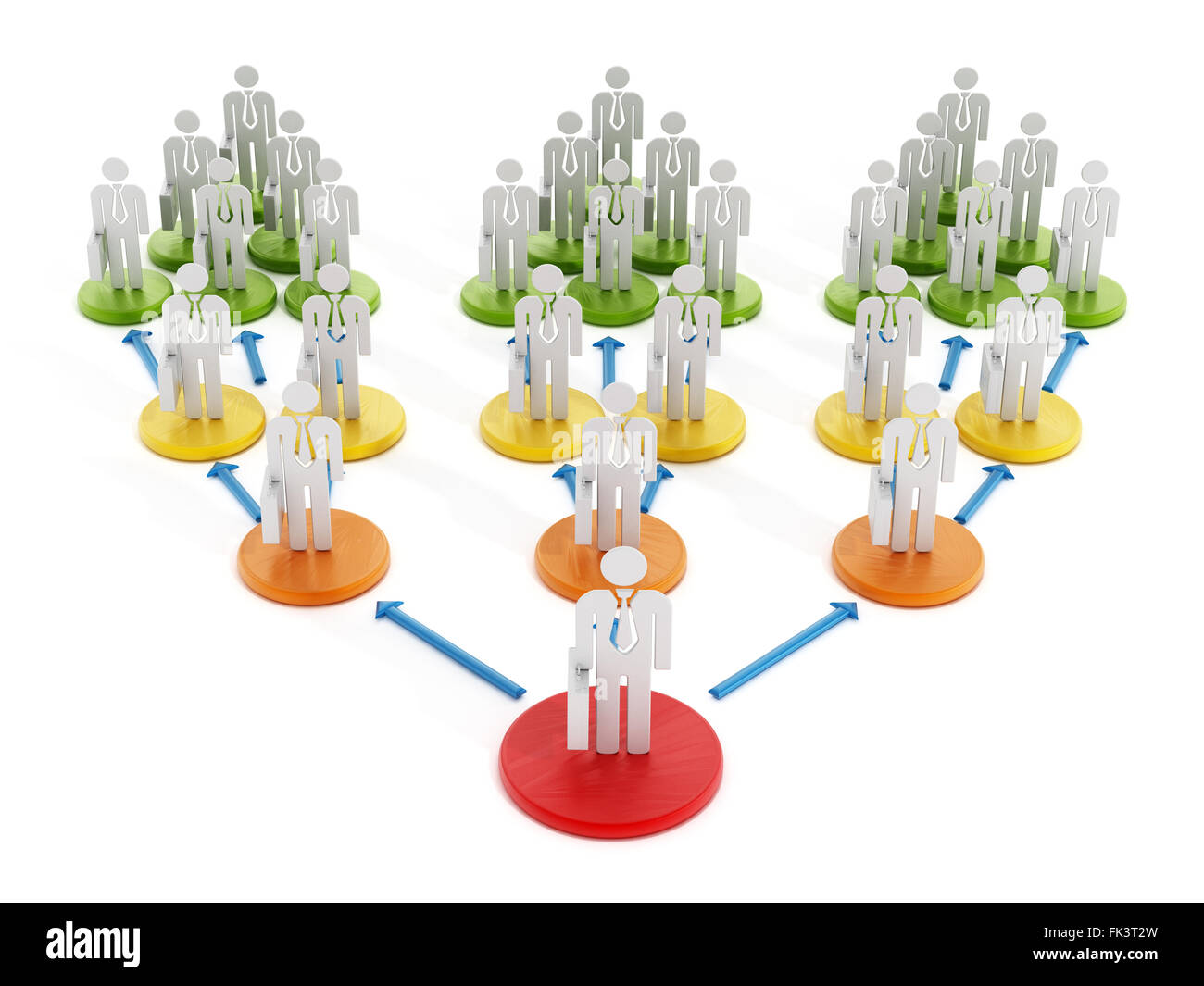 Business lo schema della rete con i cerchi il collegamento di persone. Foto Stock