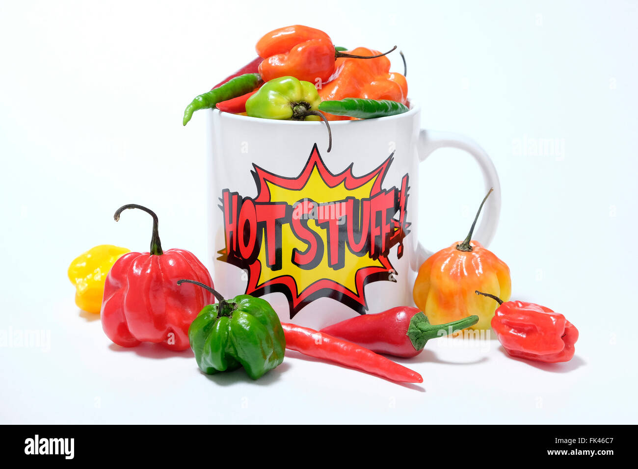 Scotch Bonnet peperoncino piccante Foto Stock