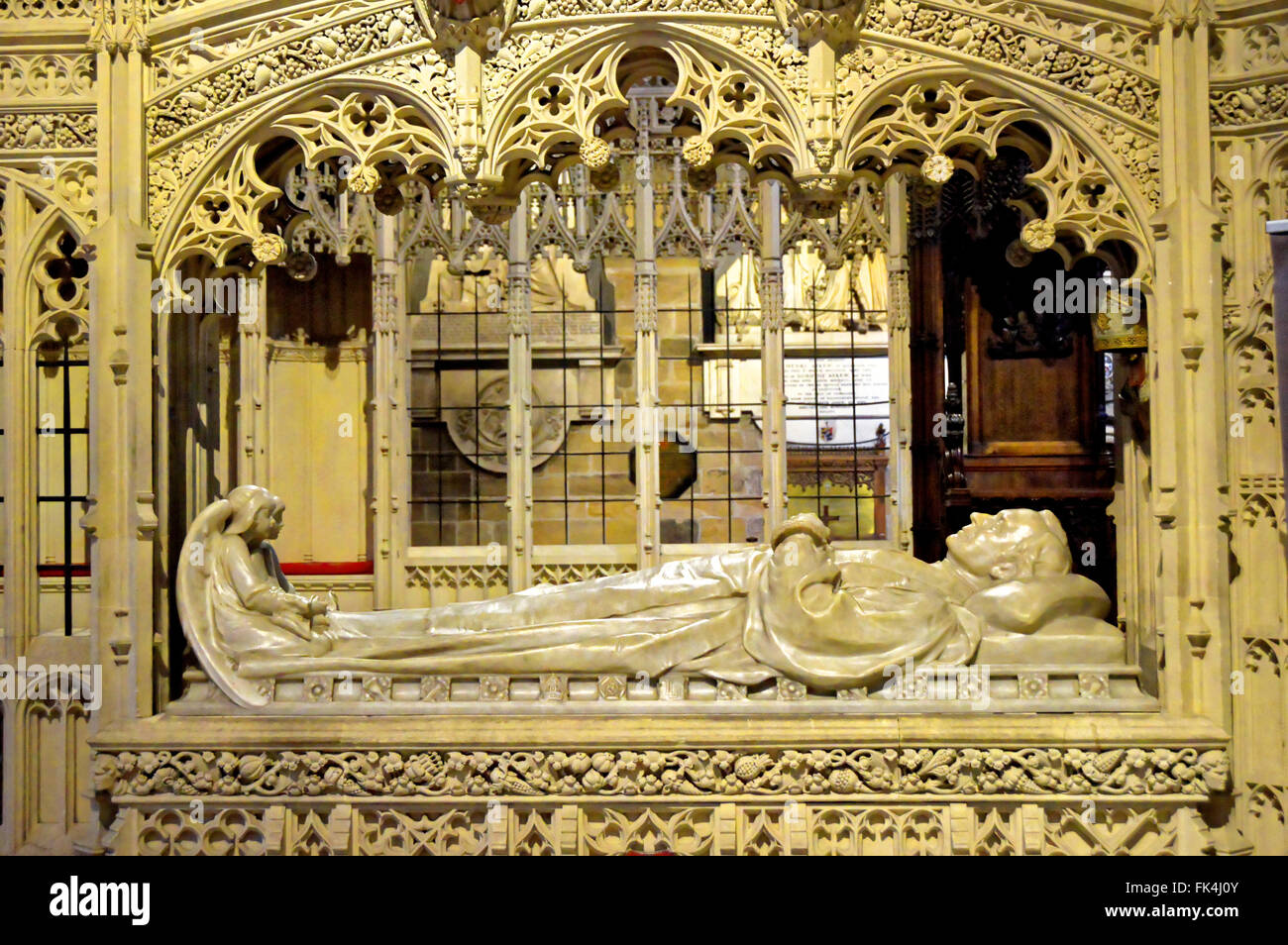 Il vescovo Lloyd tomba St Nicholas Cathedral Newcastle Foto Stock