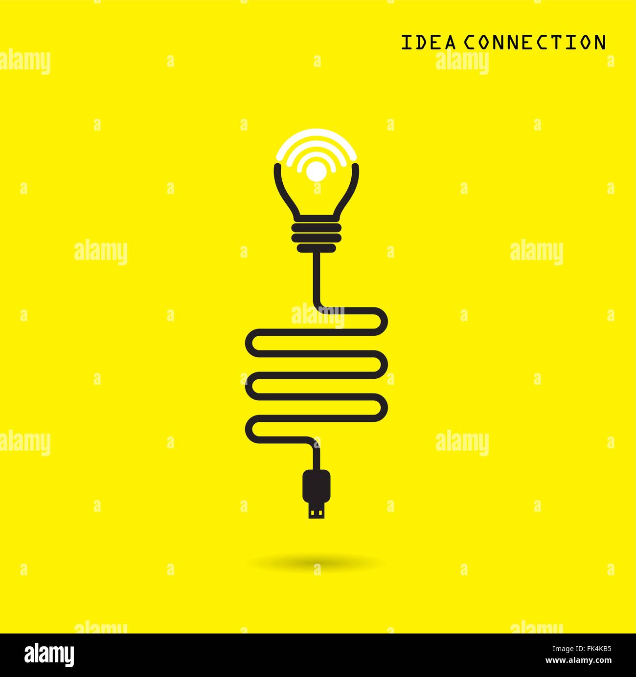 Creative lampadina con connessione wifi icone per affari o per uso commerciale. Illustrazione Vettoriale Illustrazione Vettoriale