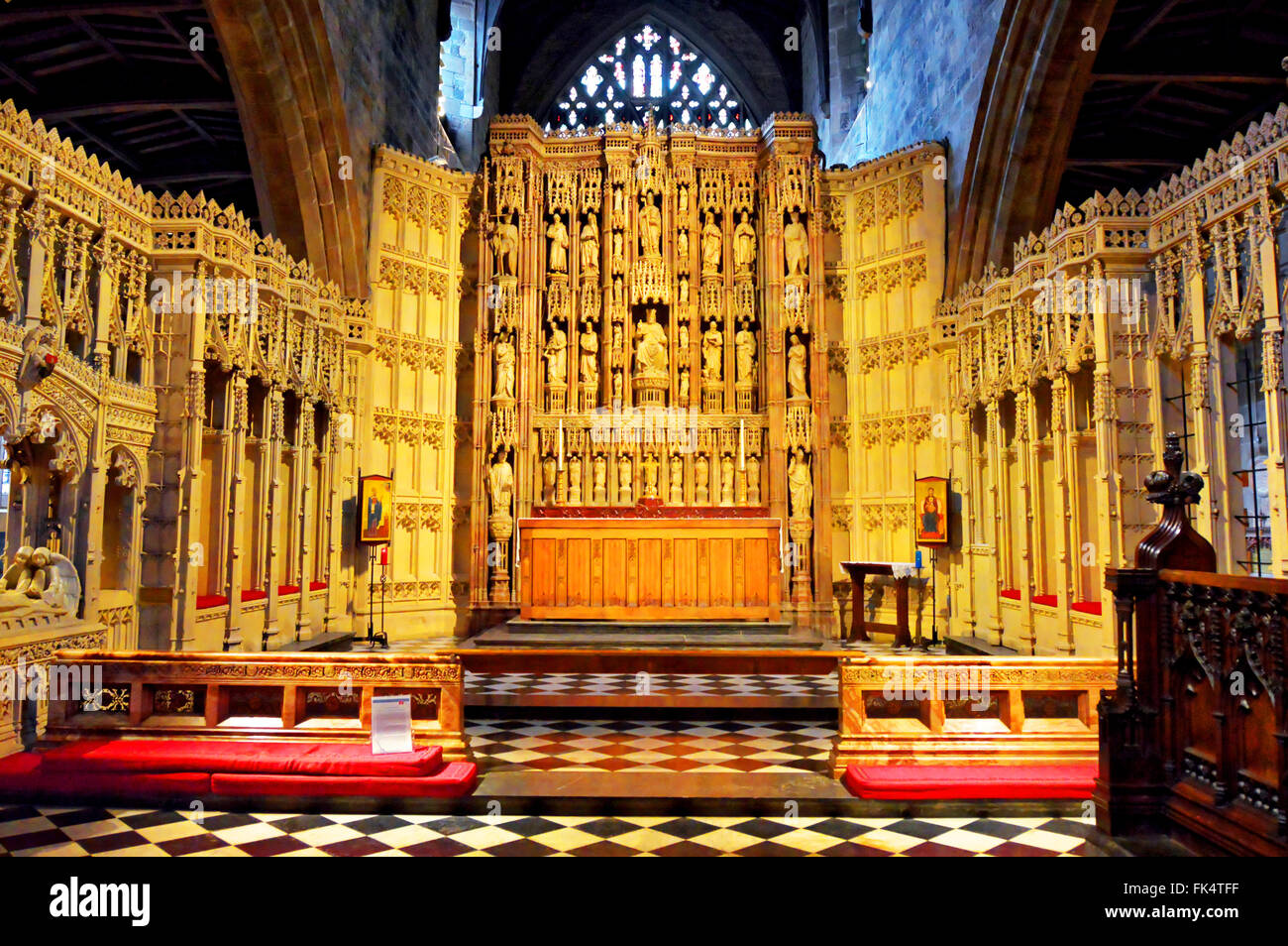 Altare maggiore St Nicholas Cathedral Newcastle Foto Stock