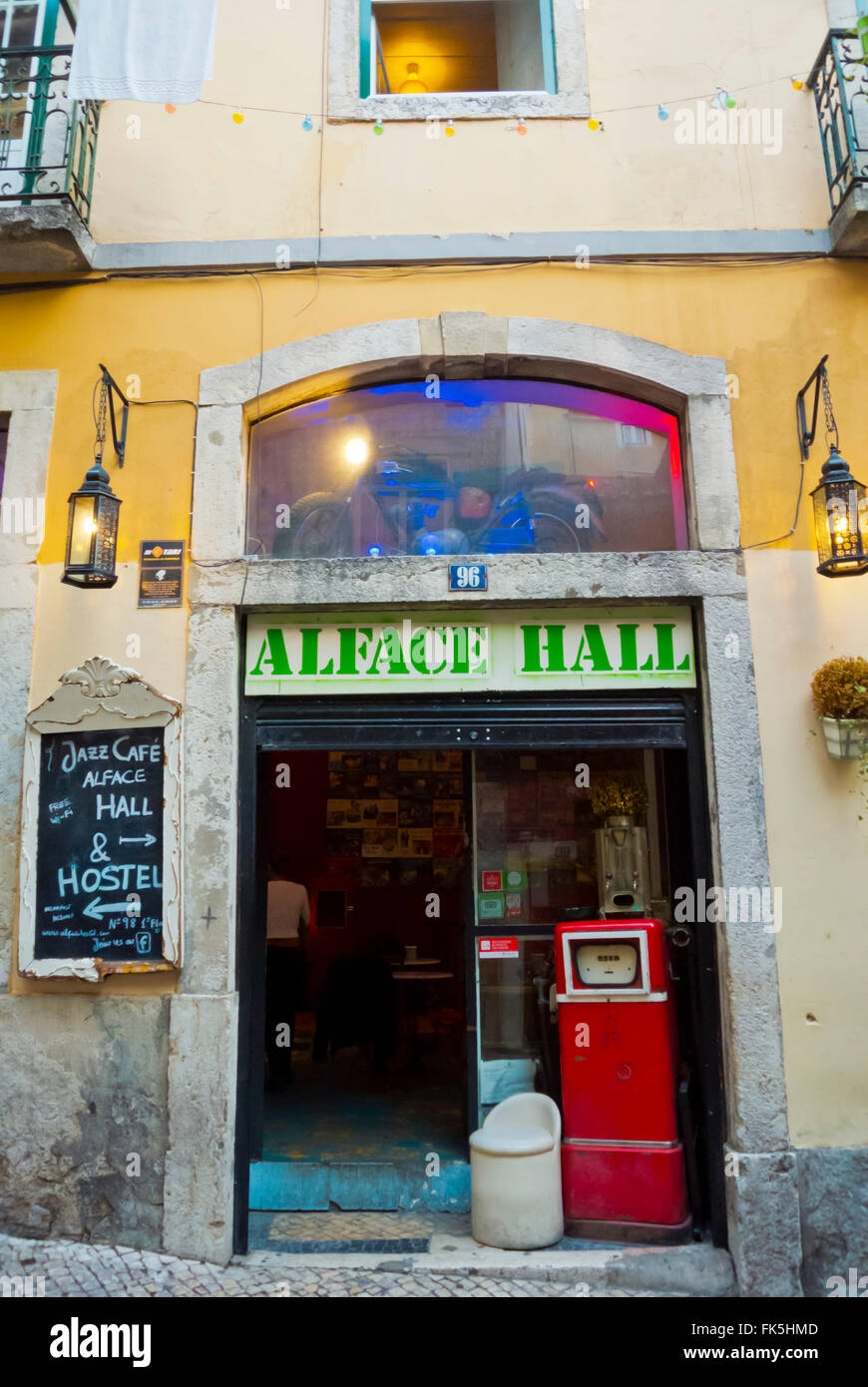Alface hall jazz cafe, bar, Bairro Alto, Lisbona, Portogallo Foto Stock