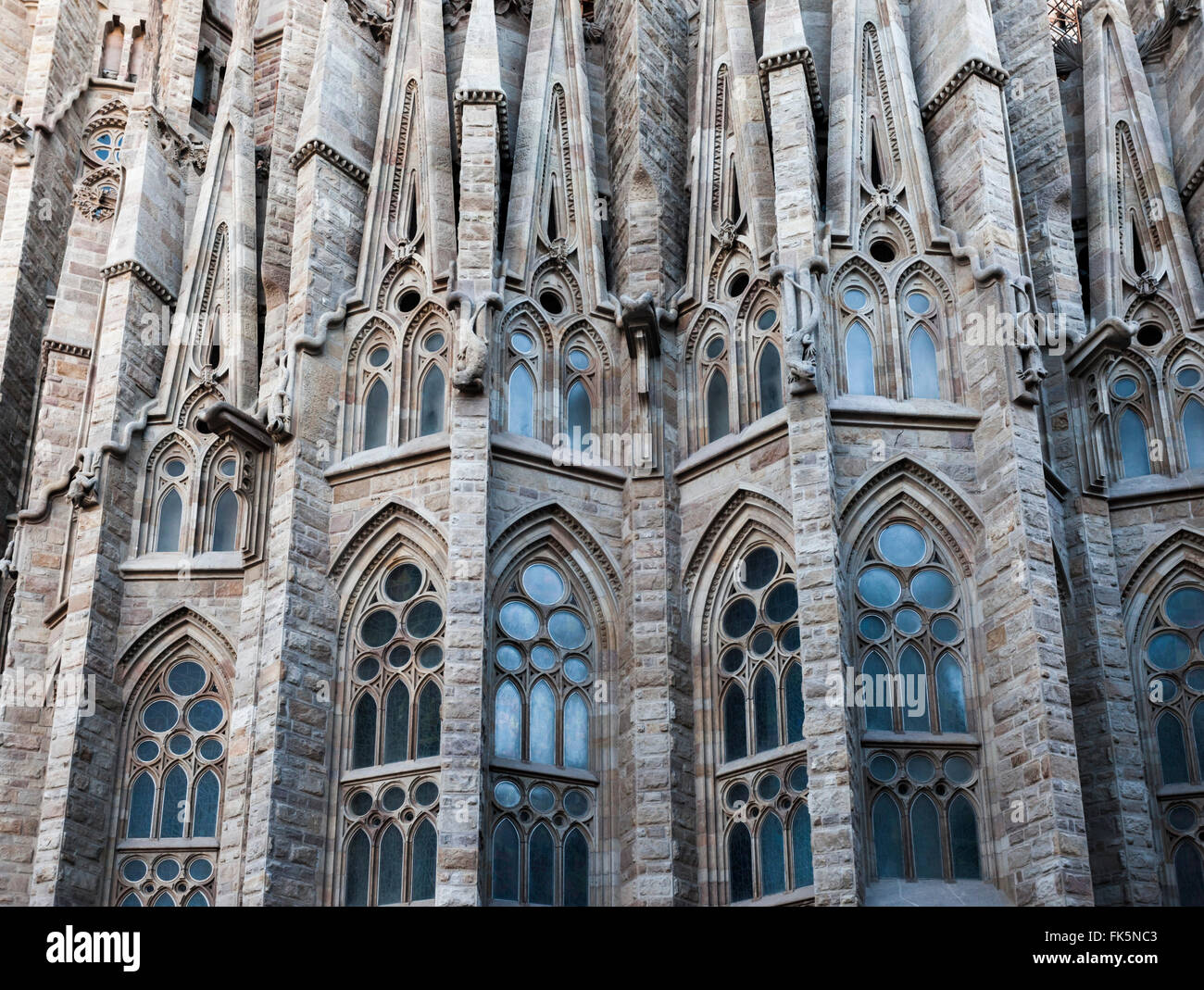 La Sagrada Familia di Barcellona. Foto Stock