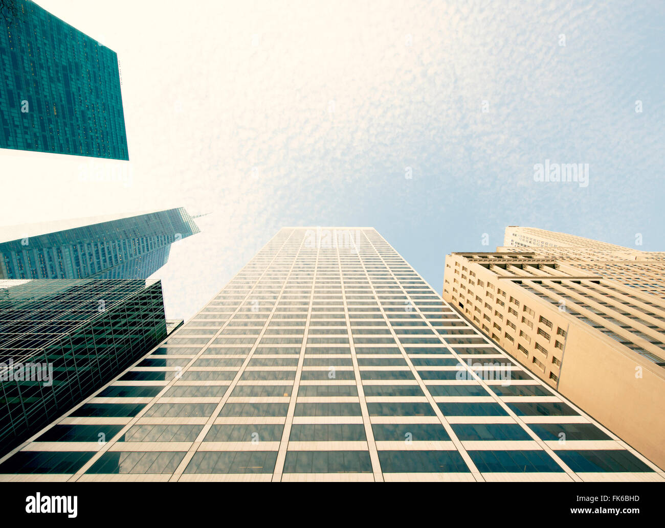 Abstract del grattacielo di moderni edifici, New York City, Stati Uniti d'America, America del Nord Foto Stock