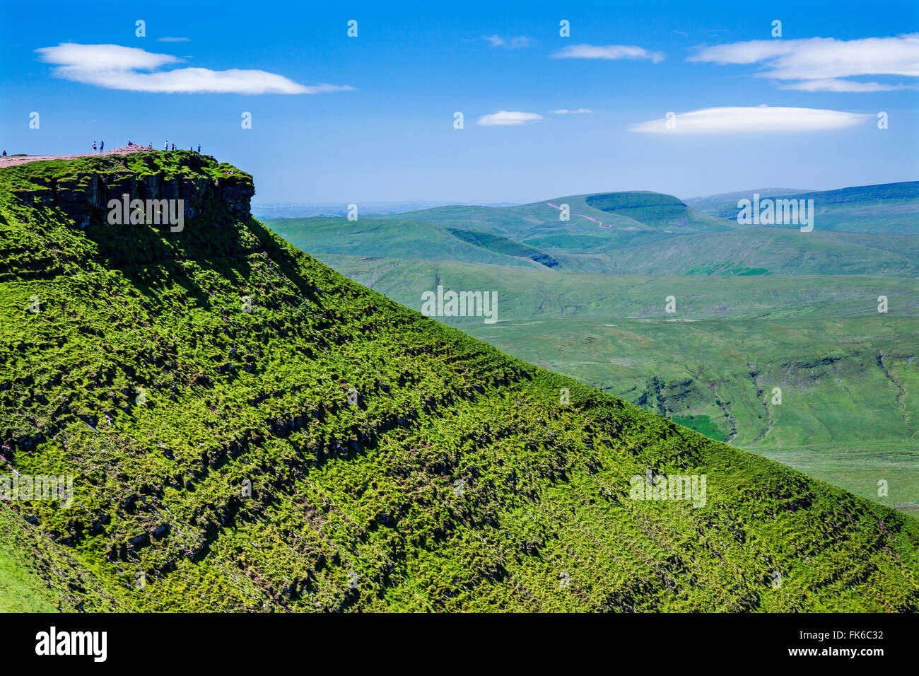 Il mais Du, Parco Nazionale di Brecon Beacons, Powys, Wales, Regno Unito, Europa Foto Stock