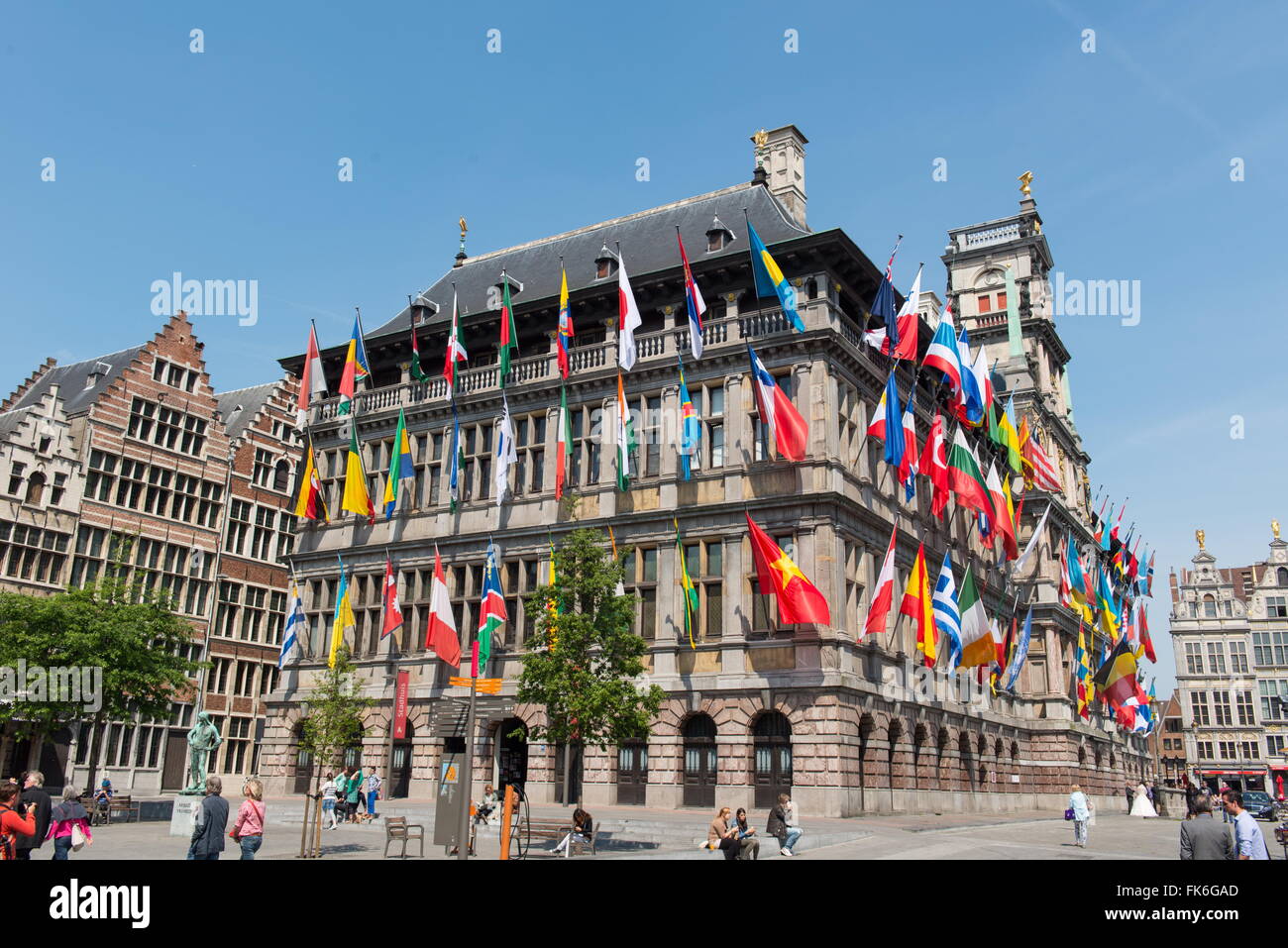 Antwerp City Hall, Anversa, Belgio, Europa Foto Stock