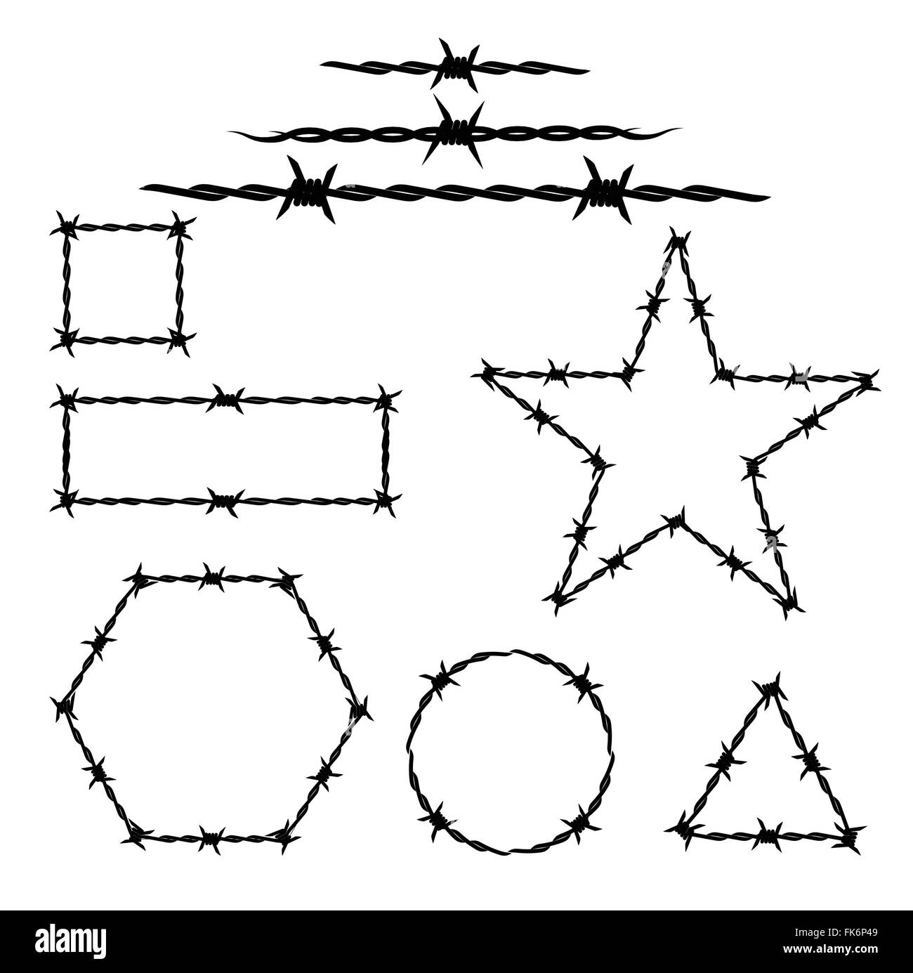 Silhouette della barbwire tattoo. Illustrazione Vettoriale Illustrazione Vettoriale