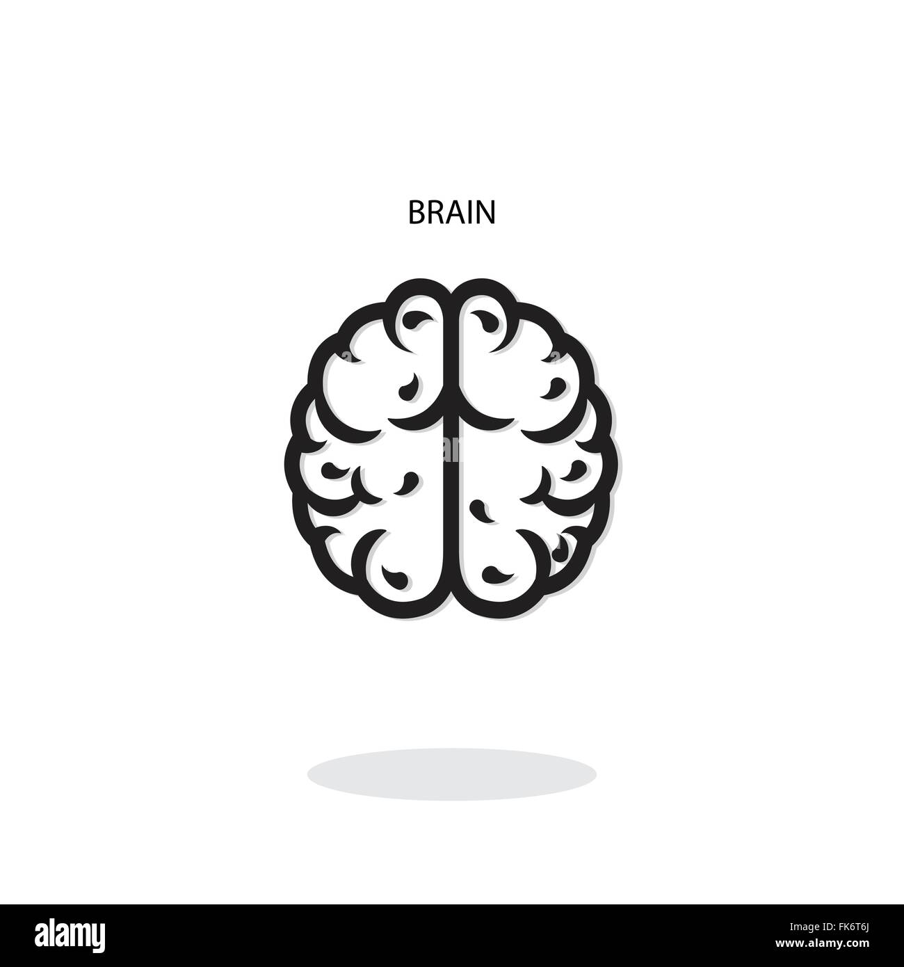 Icona del cervello .illustrazione vettoriale Illustrazione Vettoriale