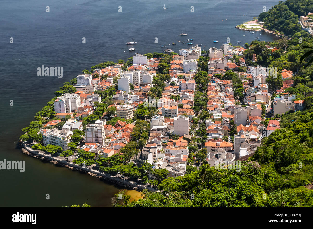 L Urca distretto a Rio de Janeiro in Brasile - si trova nella parte inferiore della Sugarloaf Foto Stock