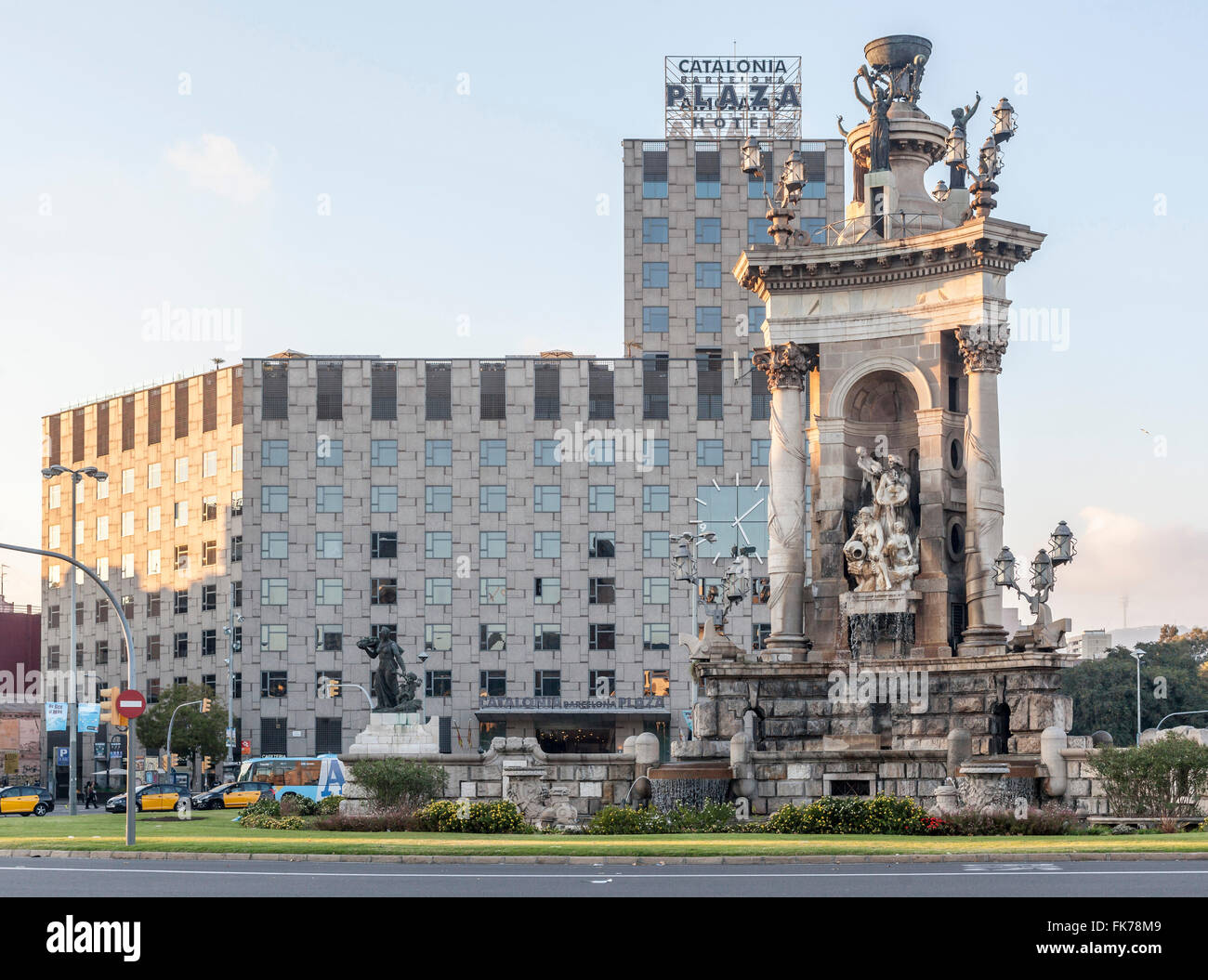 Plaza España,. Barcellona. Foto Stock