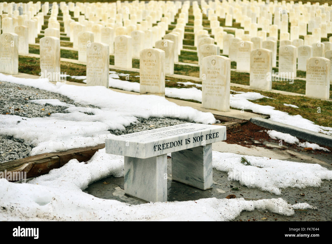 Il cimitero militare Foto Stock