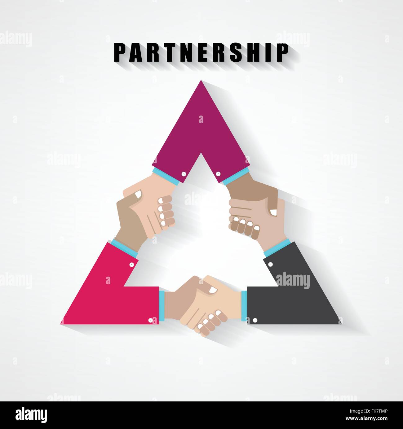 Supporto e assistenza concetto,teamwork mani concetto,concetto di handshake .illustrazione vettoriale Illustrazione Vettoriale