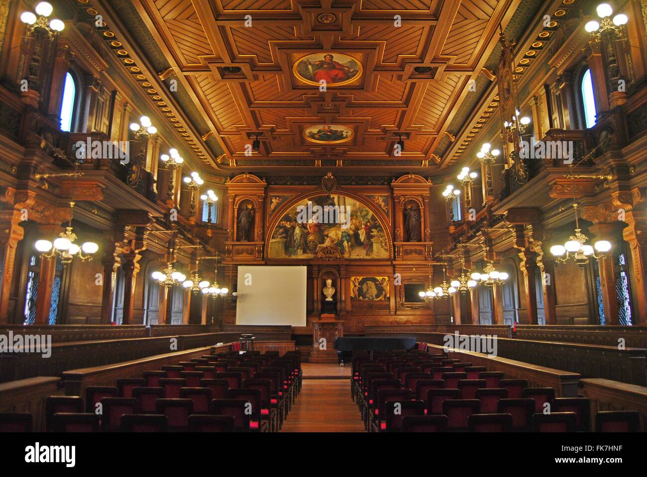 Heidelberg, Germania - 12 dicembre 2013. La Grande Hall dell'Università di Heidelberg il 12 dicembre 2013. Foto Stock