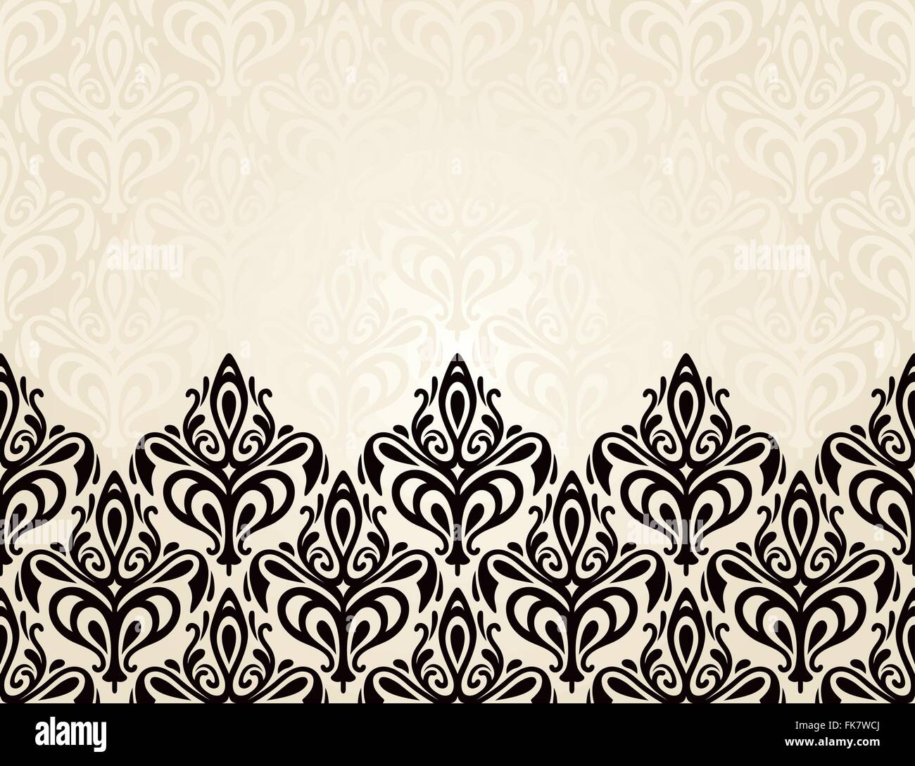 Pale di moda ecru e nero invito background di design Illustrazione Vettoriale