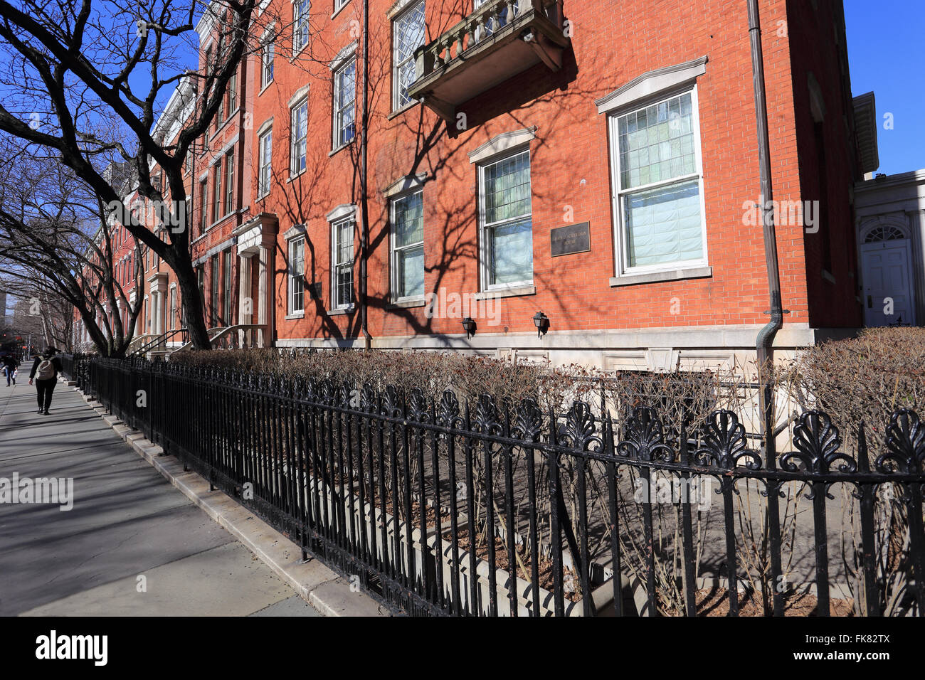 Washington Square North Greenwich Village di New York City Foto Stock
