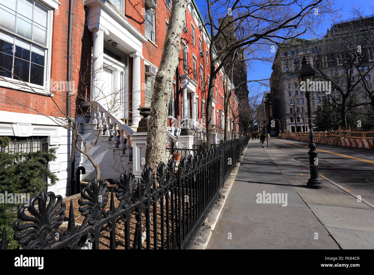 Washington Square North Greenwich Village di New York City Foto Stock