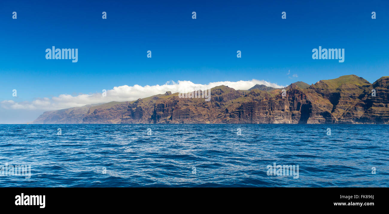 Scogliere di Los Gigantes, Santiago del Teide Tenerife, Isole Canarie, Spagna Foto Stock