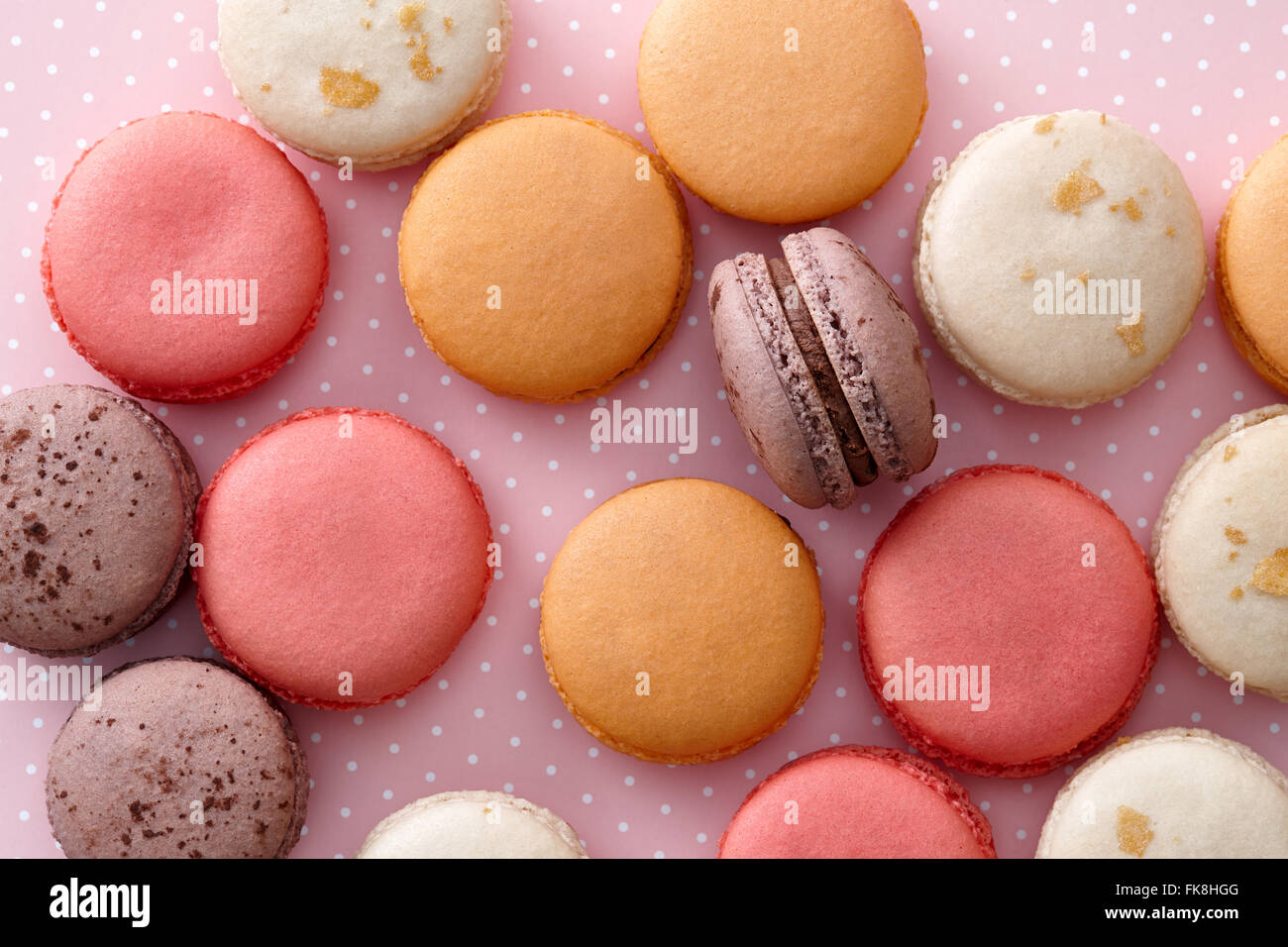 Macarons francese dessert Foto Stock
