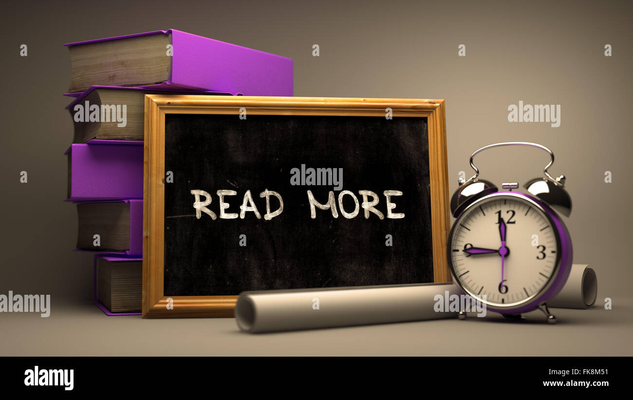 Disegnata per saperne di più sul concetto di lavagna. Foto Stock