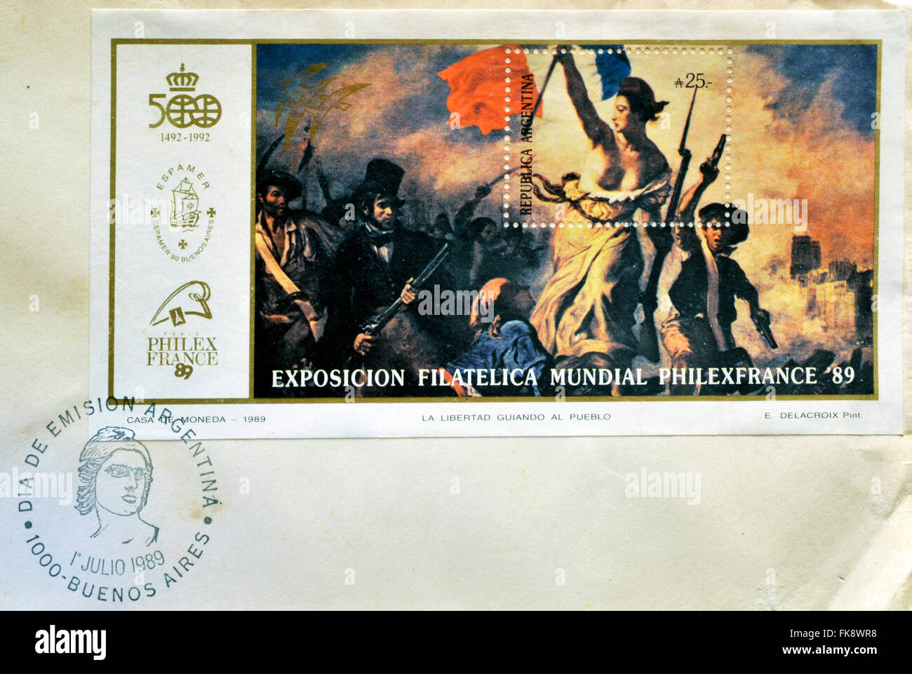Delacroix La Libertà Che Guida Il Popolo Immagini e Fotos Stock - Alamy
