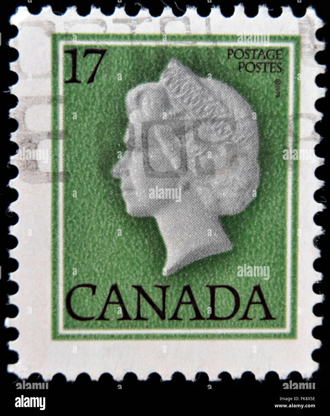 CANADA - circa 1979: timbro stampato in Canada mostra la regina Elisabetta II, circa 1979 Foto Stock