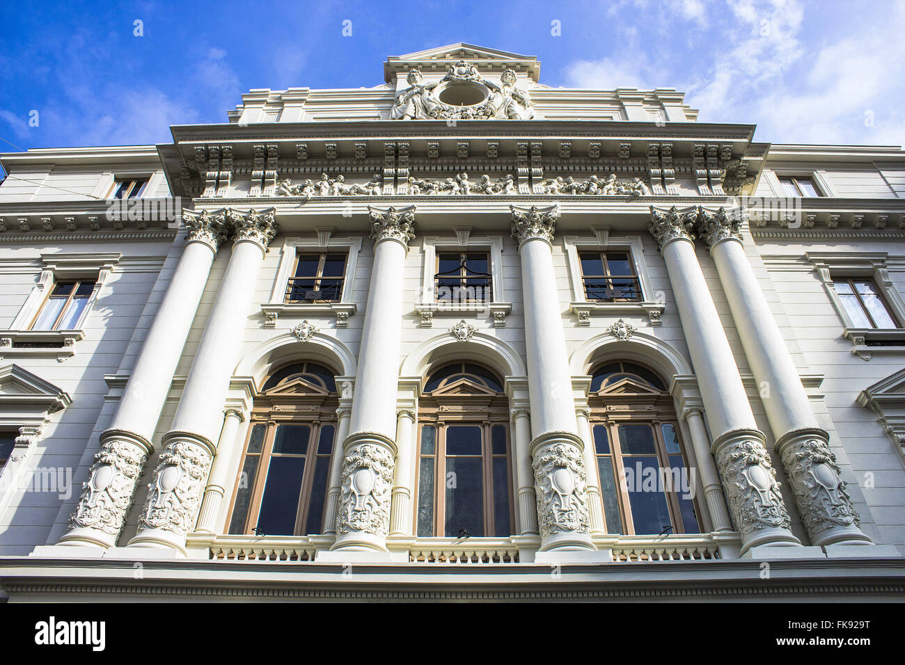 La facciata dell'edificio della sinagoga israelita Paulista Foto Stock