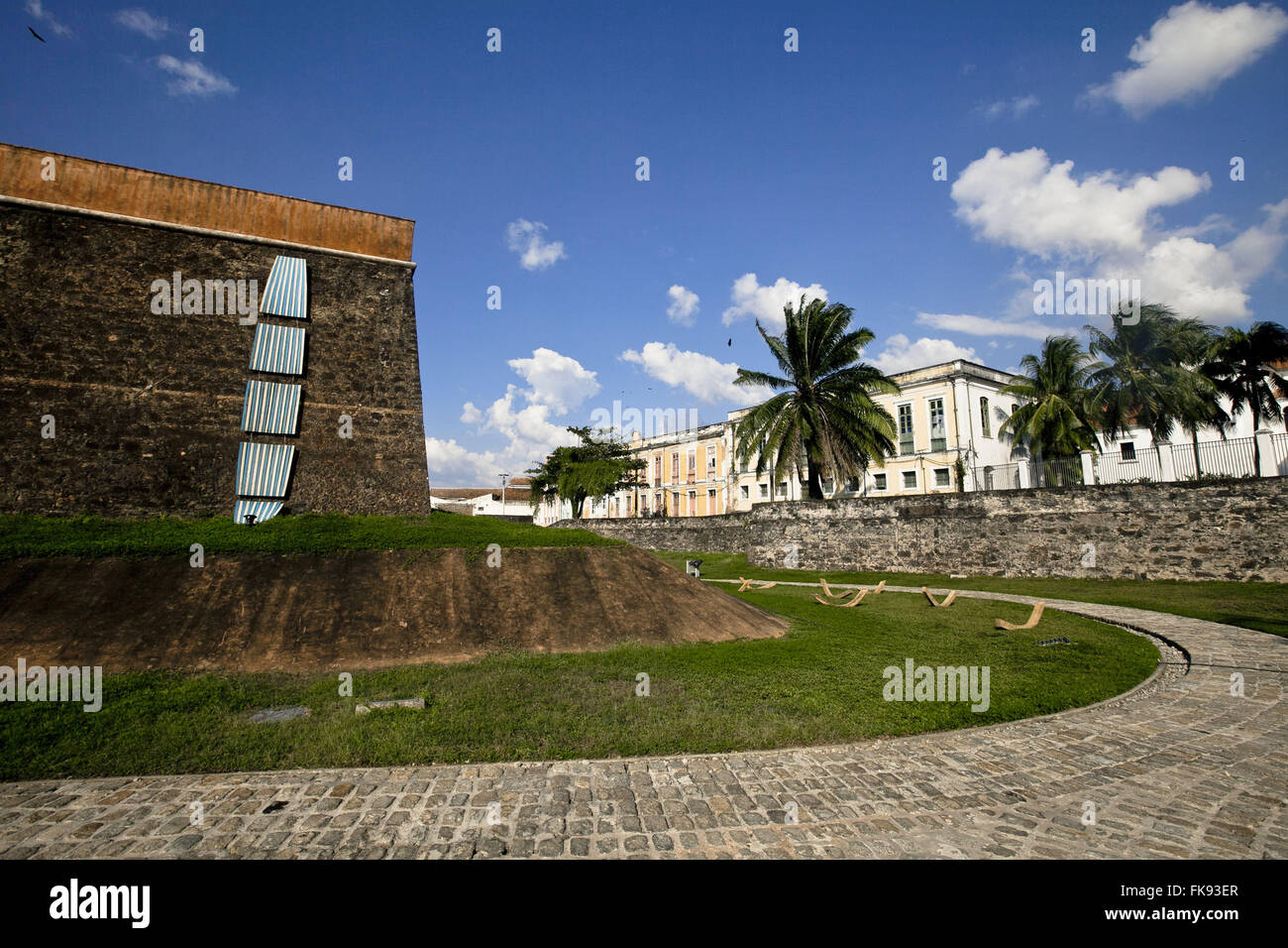 Fort presepe o il castello di Fort sulla banca di foce del Rio Guama - Baia di Guajara Foto Stock