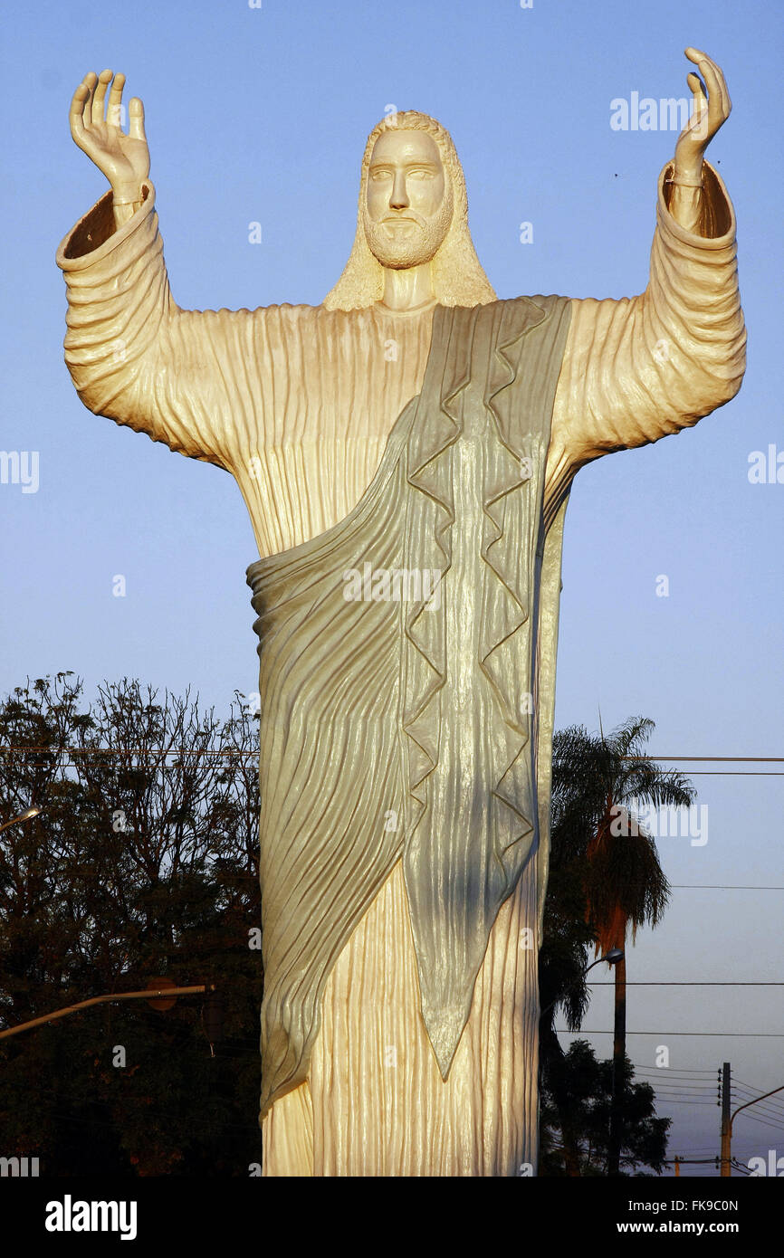 Cristo redentore della città di Tres Lagoas - MS Foto Stock