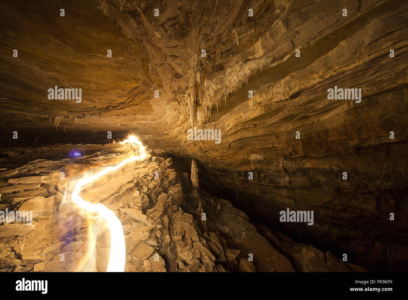 Grotta di Torrinha - ricca di diversità di speleothems - Chapada Diamantina Foto Stock