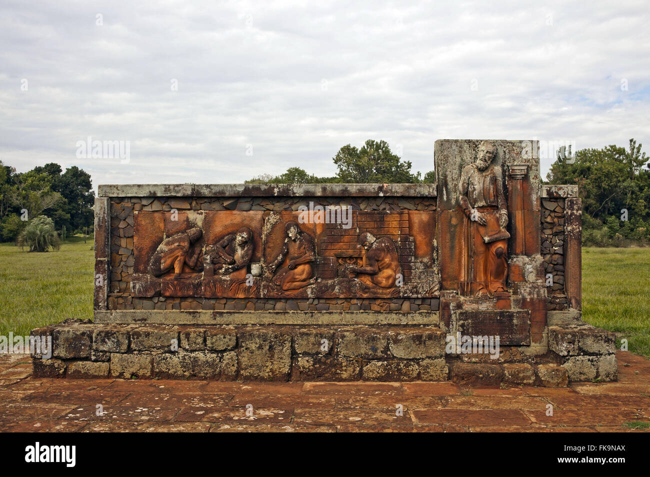 Ruinas no Sitio Arqueologico de Sao Joao Batista Foto Stock
