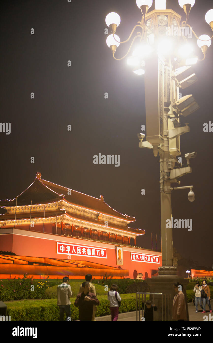 Porta di Tiananmen, la Città Proibita e il Palazzo imperiali del Ming e le dinastie di Qing, Pechino, Cina Foto Stock