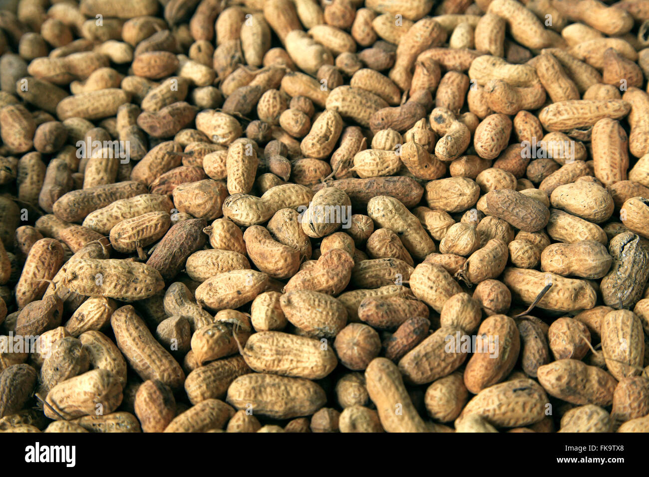 Dettaglio vendita di arachidi nel commercio al dettaglio di secco e umido in area Cerealista Foto Stock
