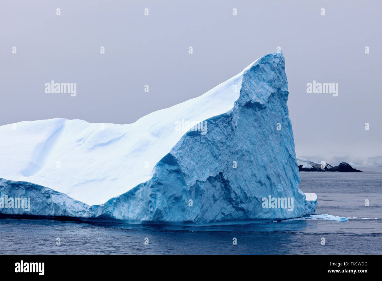 L'Antartide paesaggio - iceberg galleggianti in mare Foto Stock