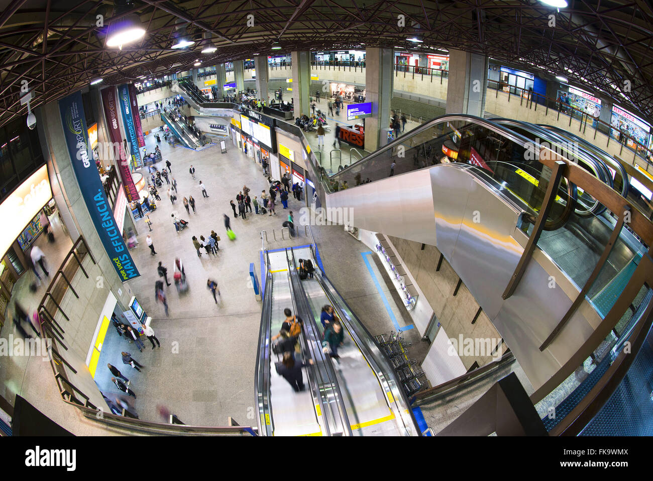 La lobby del Sao Paulo / l'Aeroporto Internazionale di Guarulhos Foto Stock