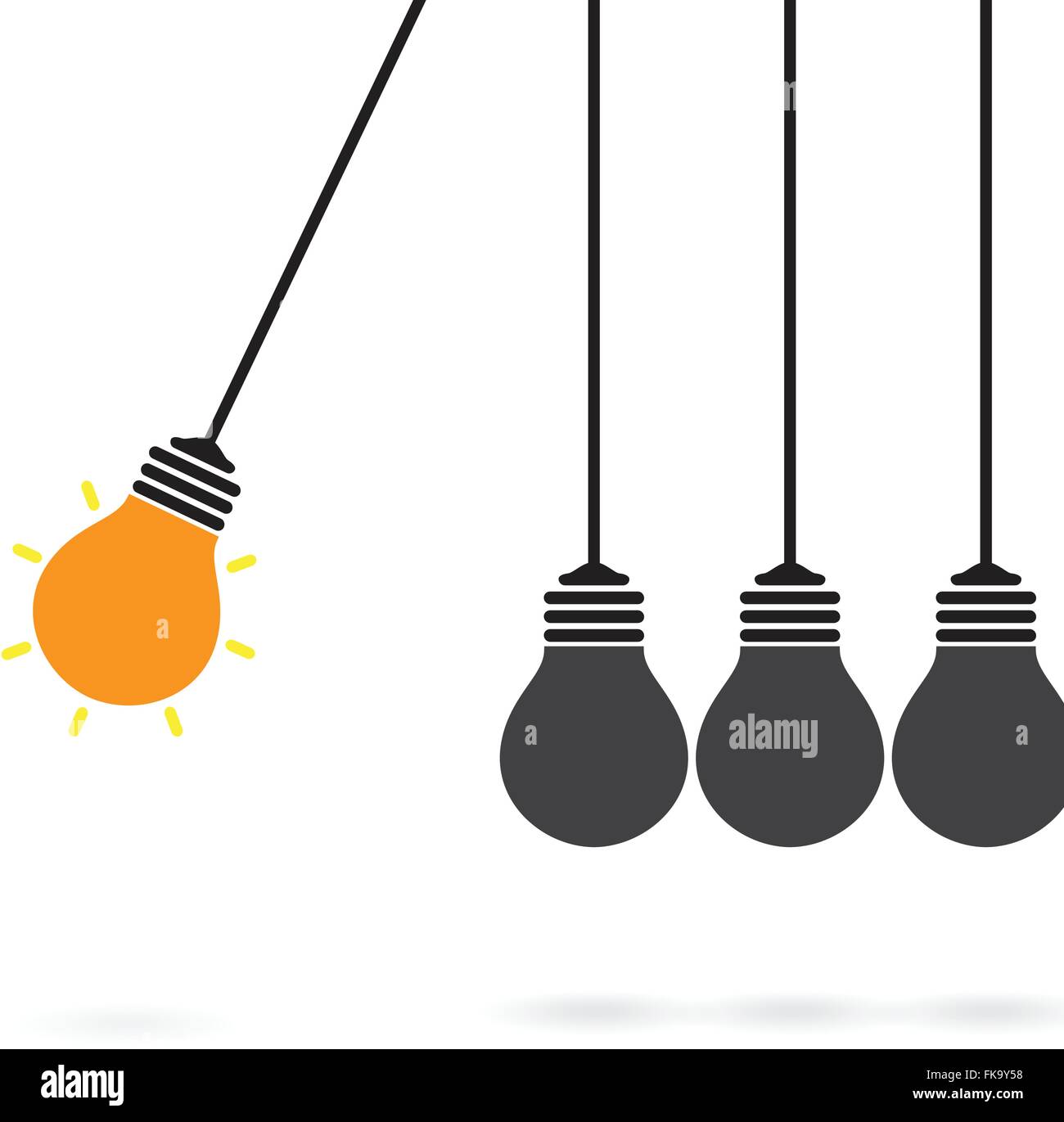 Newton concetto base su sfondo,creativo lampadina luce Idea concetto,business idea ,abstract background.illustrazione vettoriale Illustrazione Vettoriale