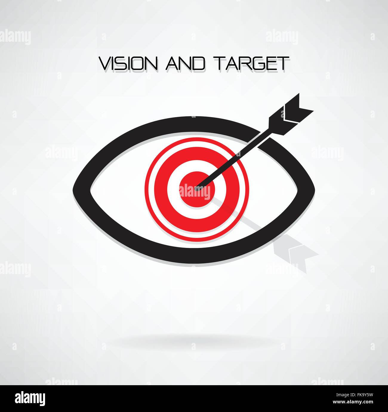Visione e obiettivo concetto ,simbolo dell'occhio,business idea ,abstract background.illustrazione vettoriale Illustrazione Vettoriale
