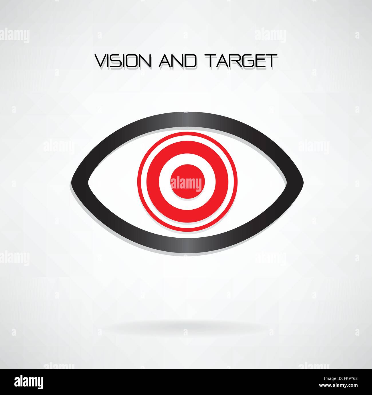 Visione e obiettivo concetto ,simbolo dell'occhio,business idea ,abstract background.illustrazione vettoriale contiene Illustrazione Vettoriale