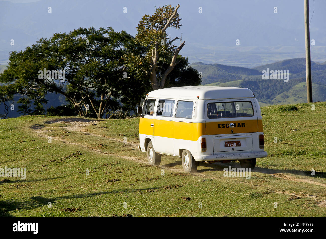 Trasporto scolastico nelle zone rurali - Sega Cangalha Puzzle Foto Stock