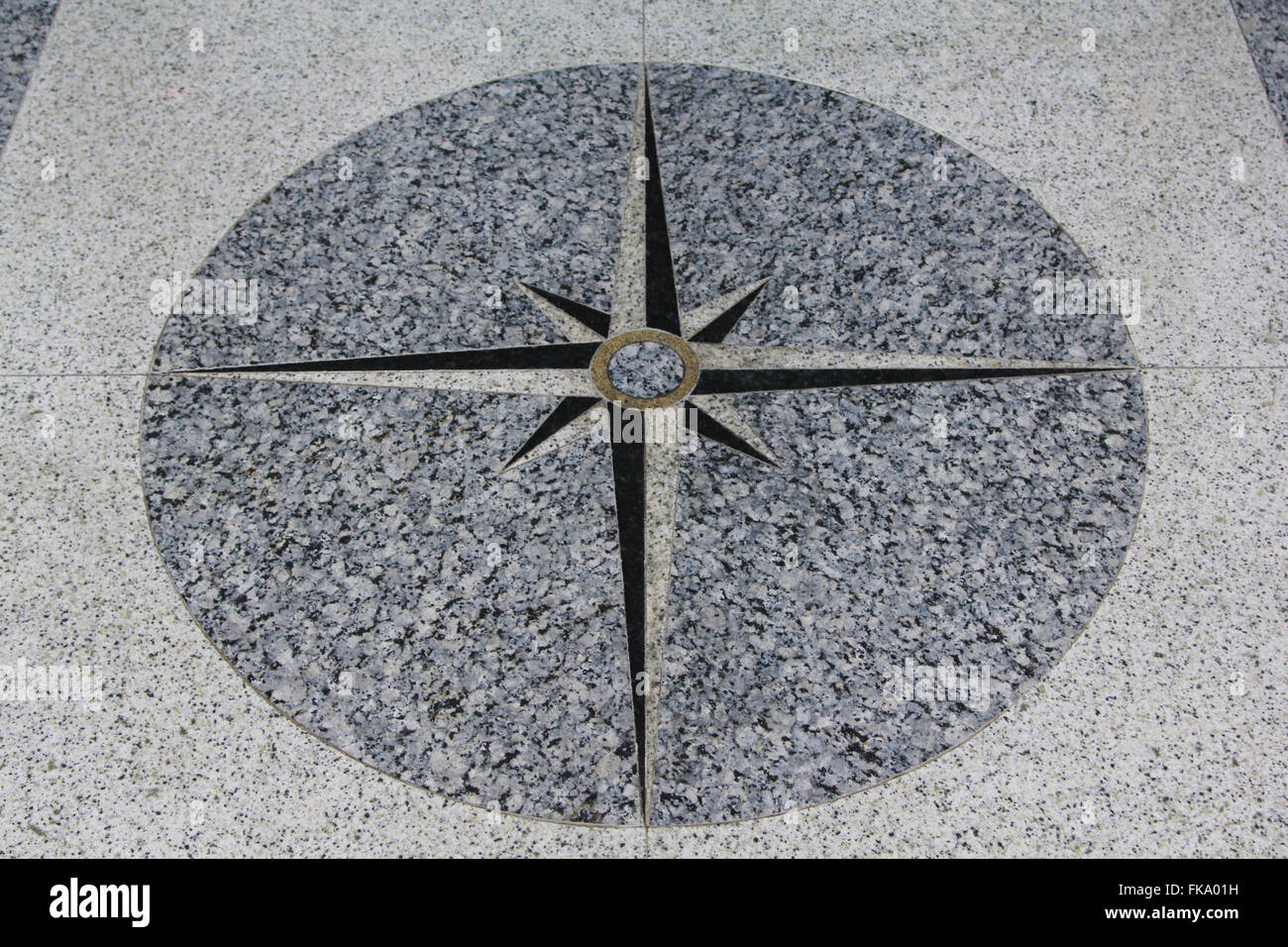 Scheda bussola nella hall del Palacio Araguaia piazza di semi di girasole Foto Stock