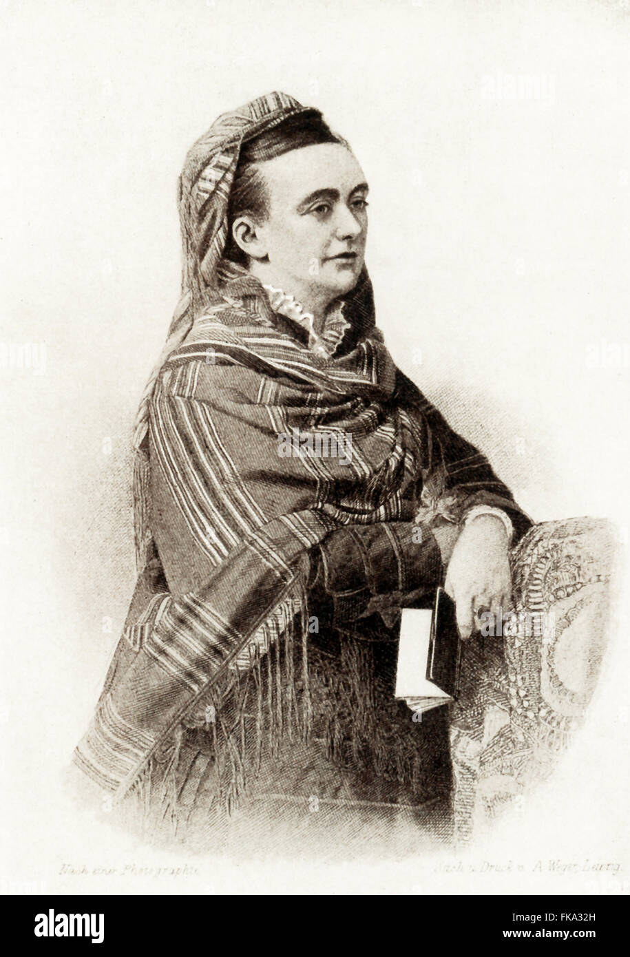 Amelia Blanford Edwards (1831-1892) era un romanziere inglese, giornalista, viaggiatore, egittologo e. Tra le sue opere di successo sono stati 'Il Fantasma Coach' e 'un migliaio di miglia fino al Nilo.' co-ha fondato l'esplorazione del Fondo Egitto ora noto come l'Egitto esplorazione della società. Foto Stock