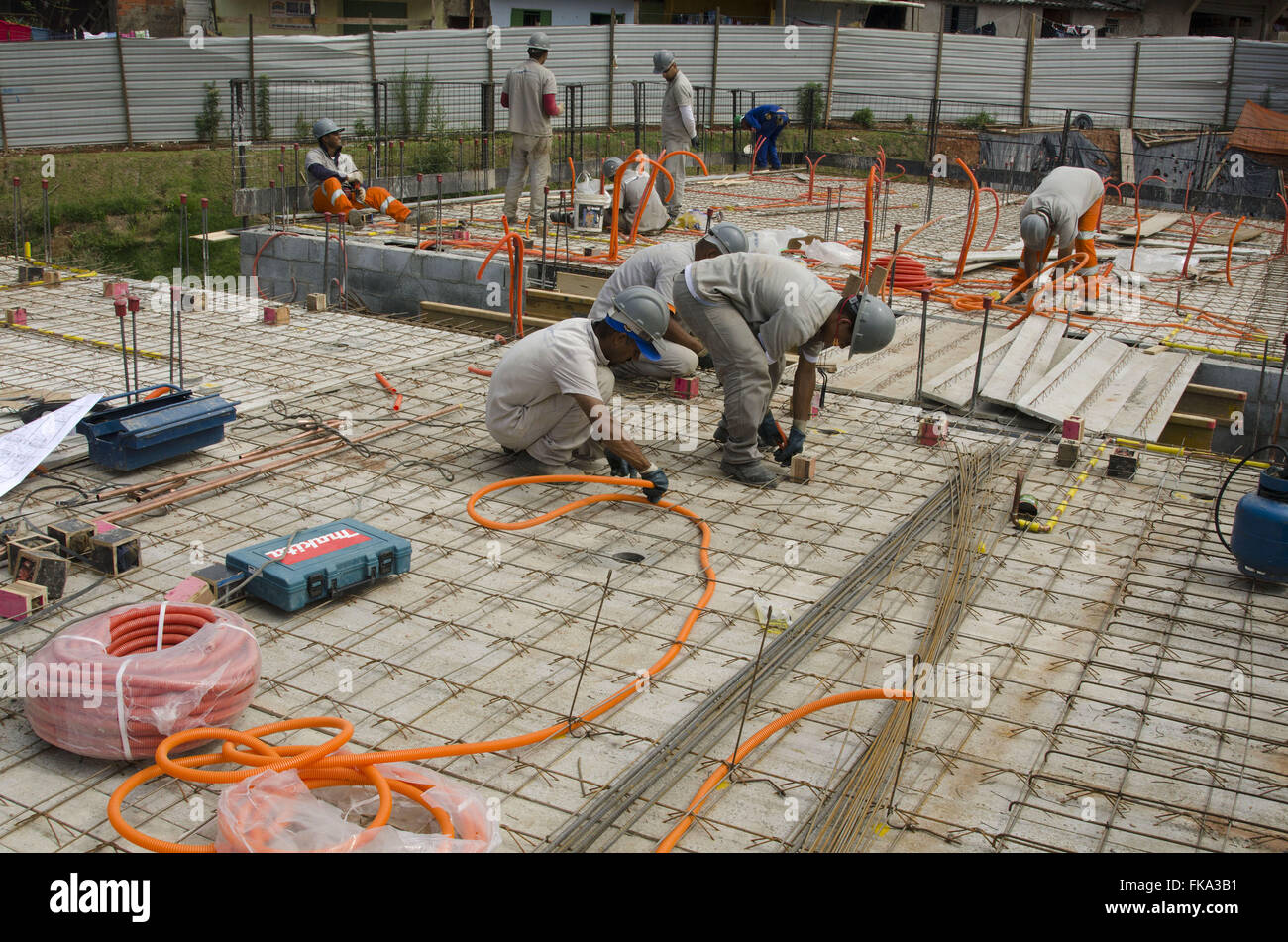 Riqualificazione delle baraccopoli - Progetto Nuovo Paraisópolis - programma comunale per la baraccopoli di eseguire l'aggiornamento Foto Stock