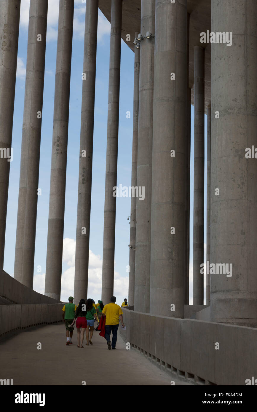 Estadio Mane Garrincha chiamato anche dello Stadio Nazionale di Brasilia Foto Stock